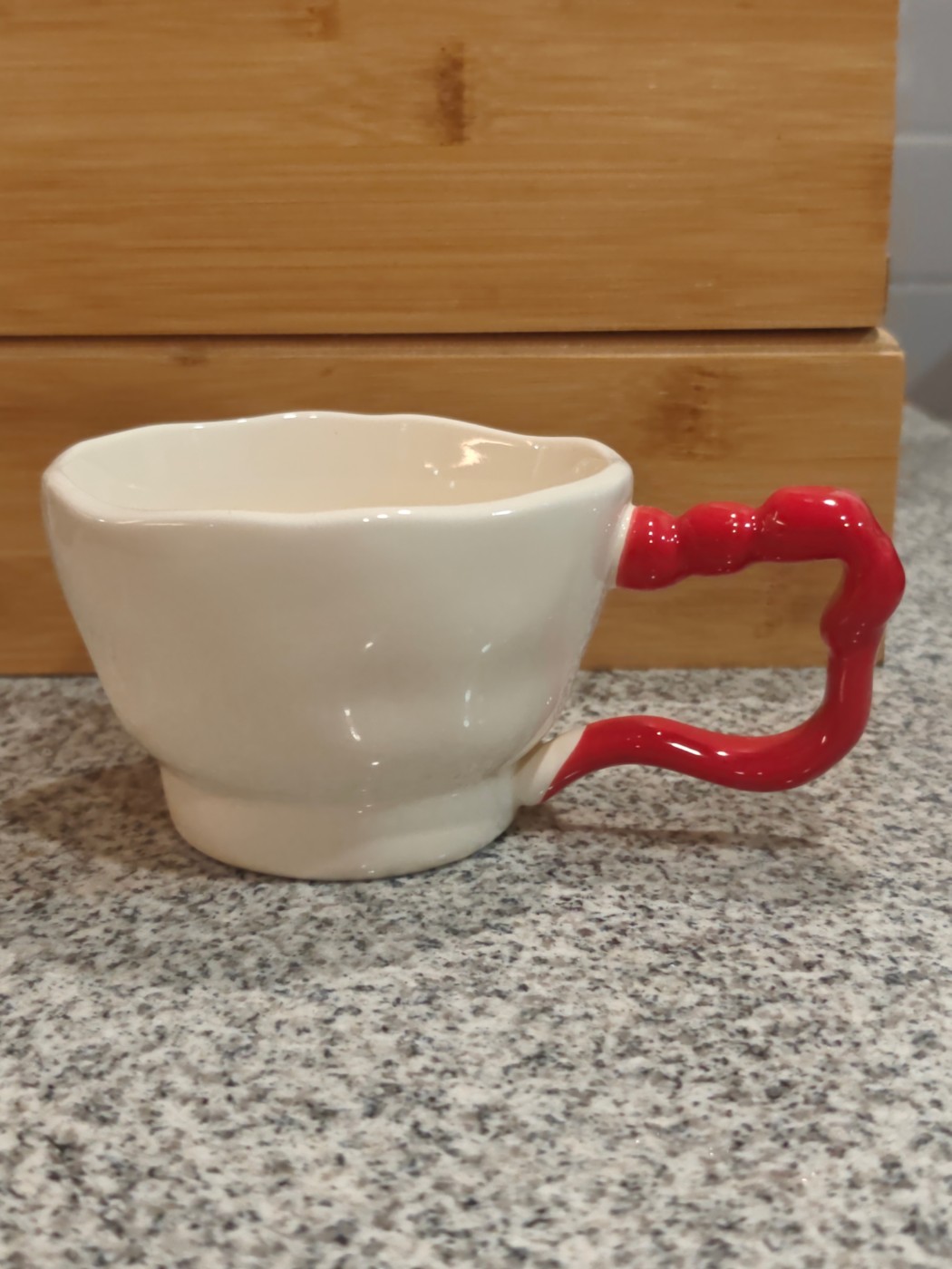Wavy Cream Ceramic Mug